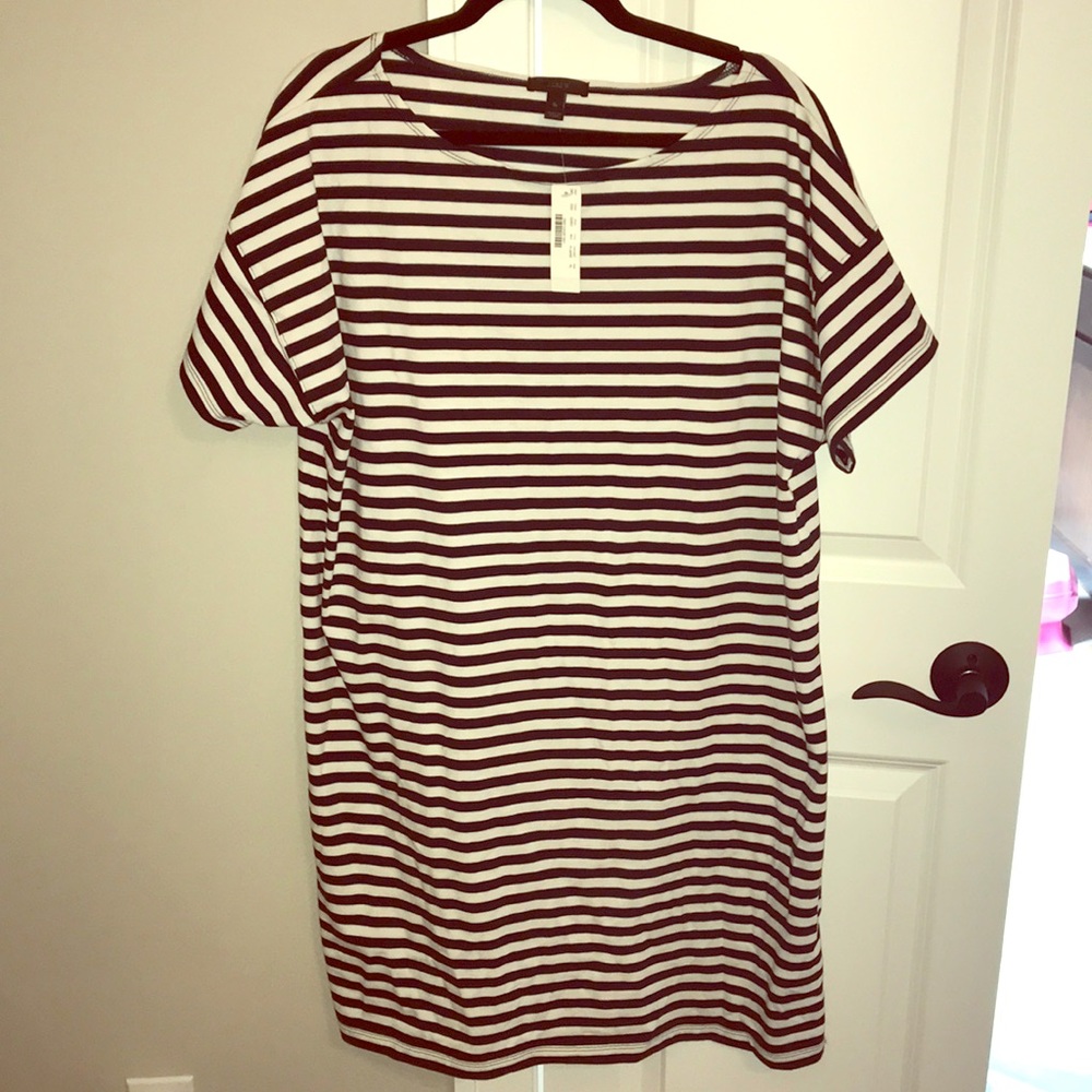 NWT J crew Navy and white striped Dress
